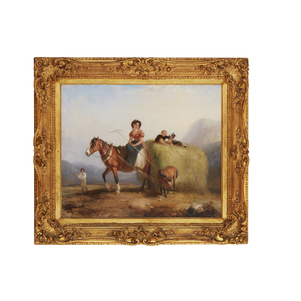 Appraisal: CIRCLE OF GEORGE WILLIAM HORLOR BRITISH - HARVEST TIME Oil