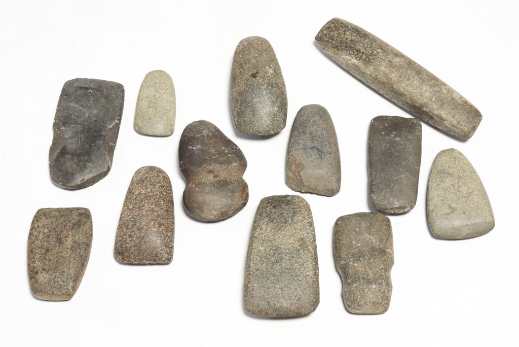 Appraisal: Including grooved axes pestle and celts Varying wear