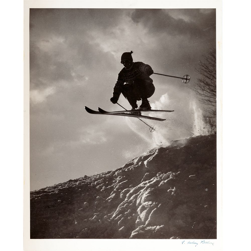 Appraisal: A Aubrey Bodine Catching Air American - Gelatin silver print