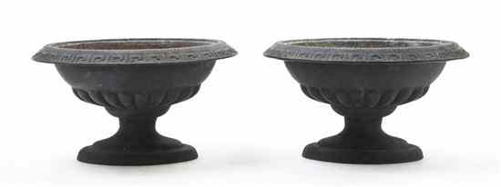 Appraisal: A Pair of Victorian Style Cast Iron Cache Pots of