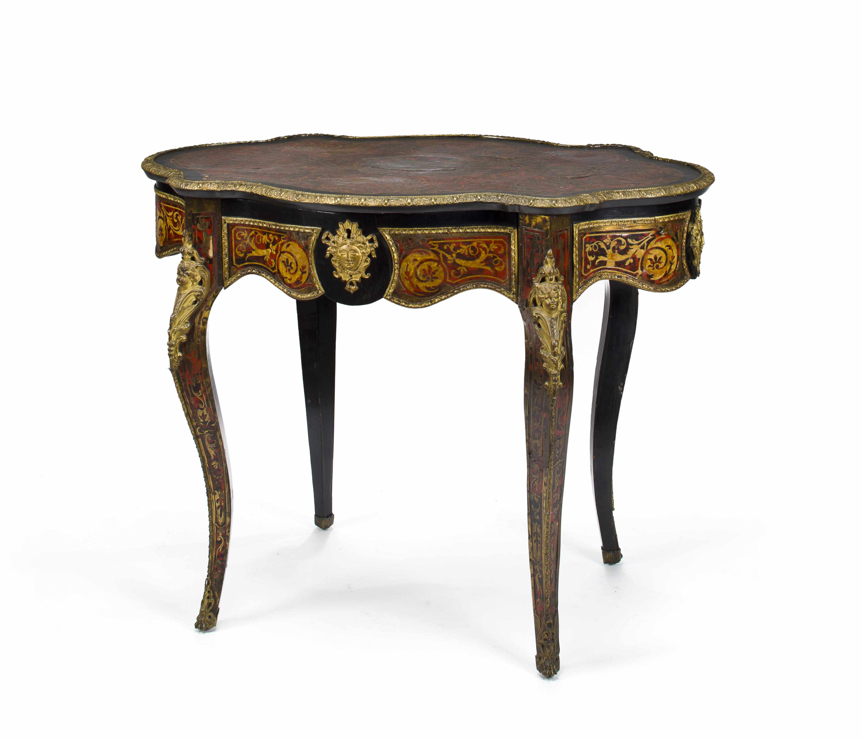 Appraisal: A Napoleon III boulle center table height in width in