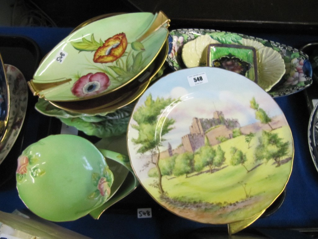 Appraisal: Royal Worcester 'Bothal Castle Northumberland' plate Carlton Ware 'Tree and