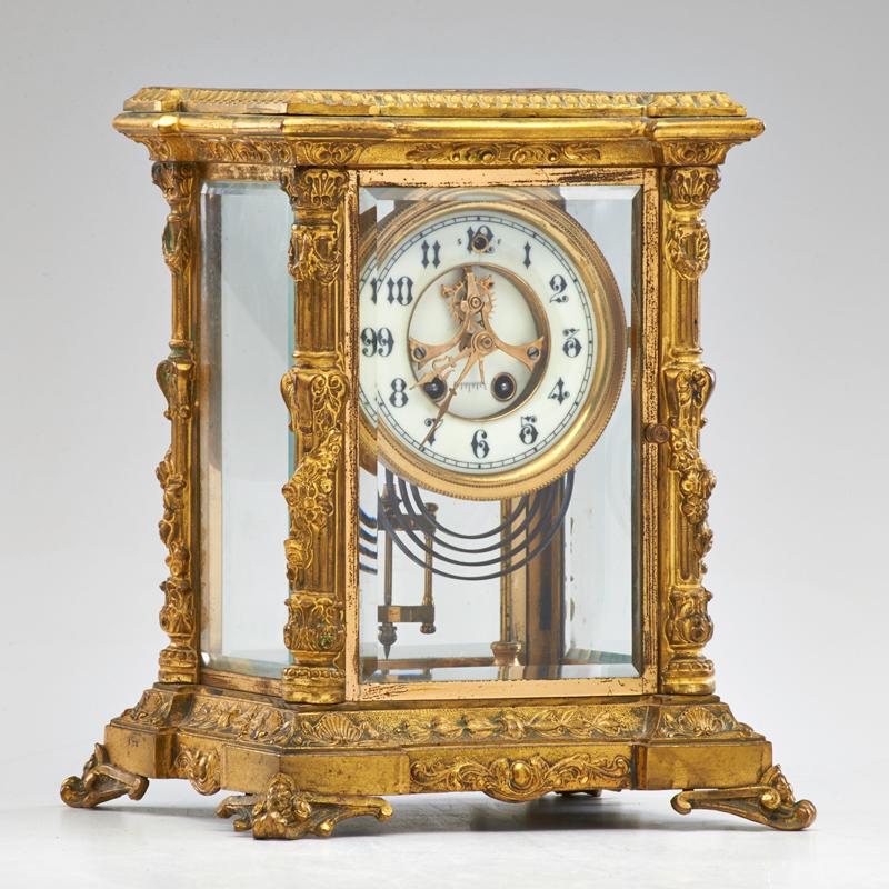 Appraisal: WATERBURY CLOCK COMPANY Gilt bronze mantle clock San Francisco early