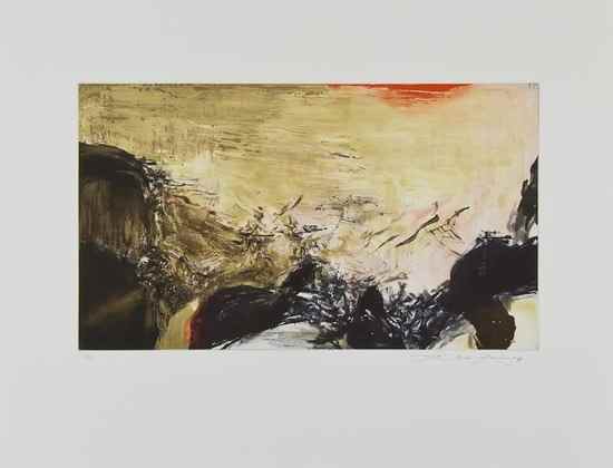 Appraisal: Zao Wou-Ki b Agerup R a etching with aquatint printed