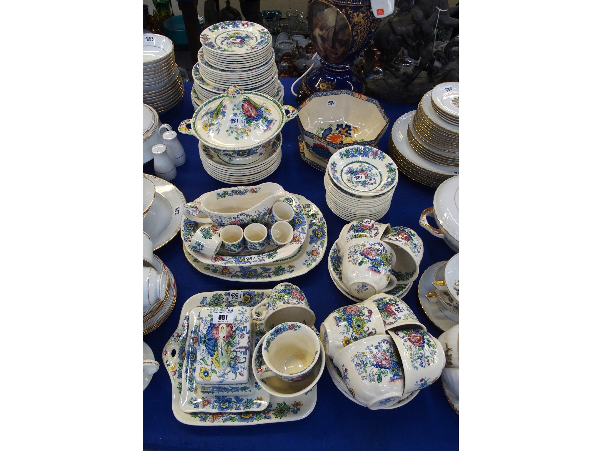 Appraisal: Masons Strathmore pattern dinnerwares together with a Masons Jardiniere pattern