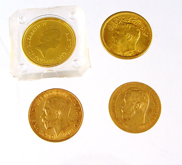 Appraisal: GOLD COIN SOVEREIGN AUSTRALIA RUSSIA IRAN Lot to include George