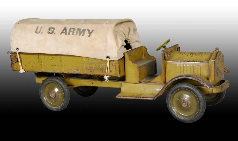 Appraisal: Pressed Steel Keystone Army Truck Toy Description '' L Circa