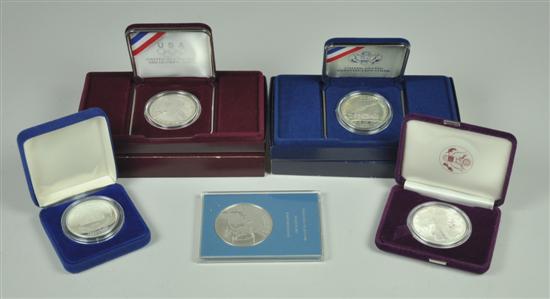 Appraisal: Silver Group Silver Proof Eagle coin -S Proof Olympic Silver