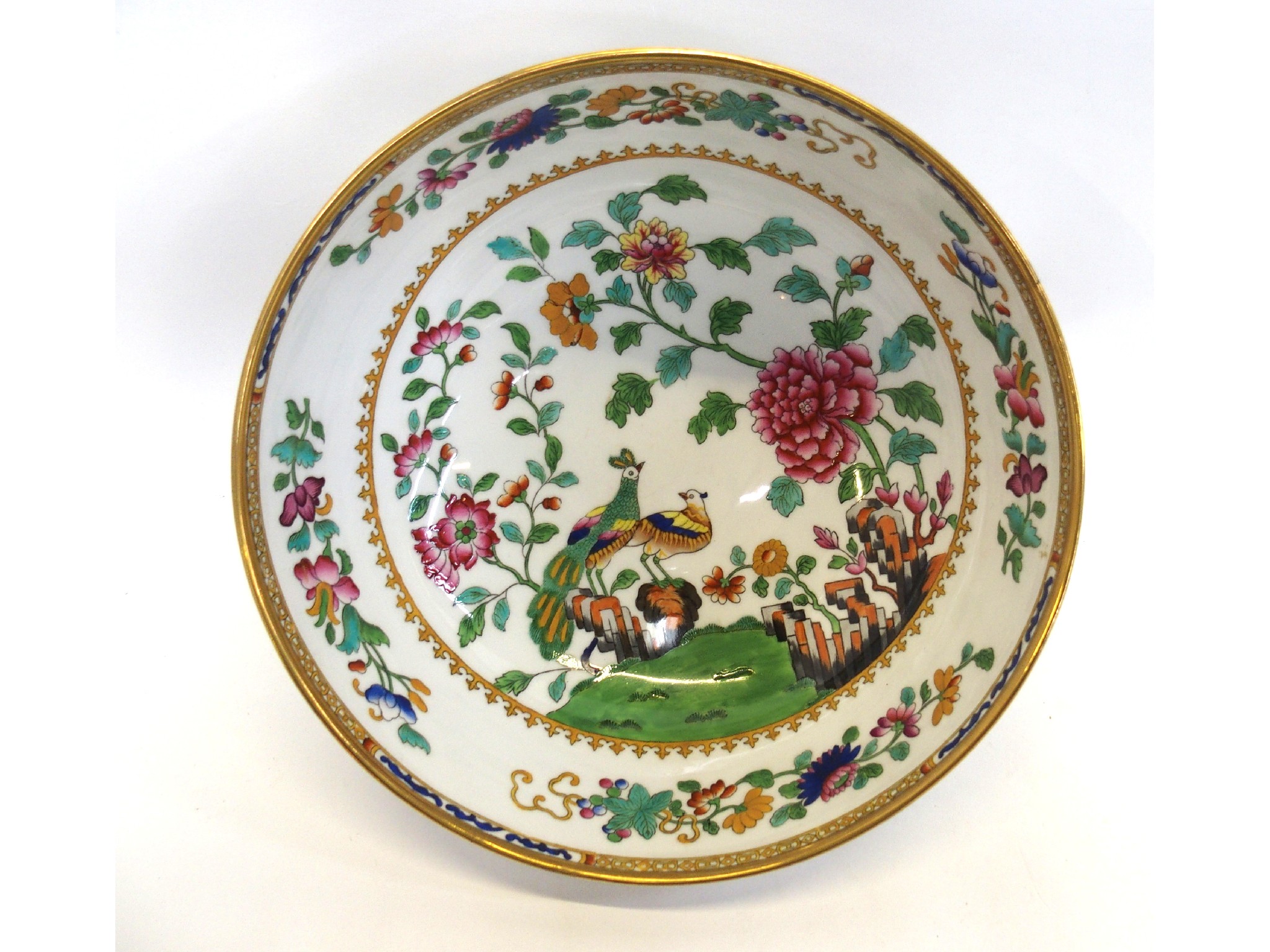 Appraisal: Spode porcelain bowl decorated with oriental pheasants