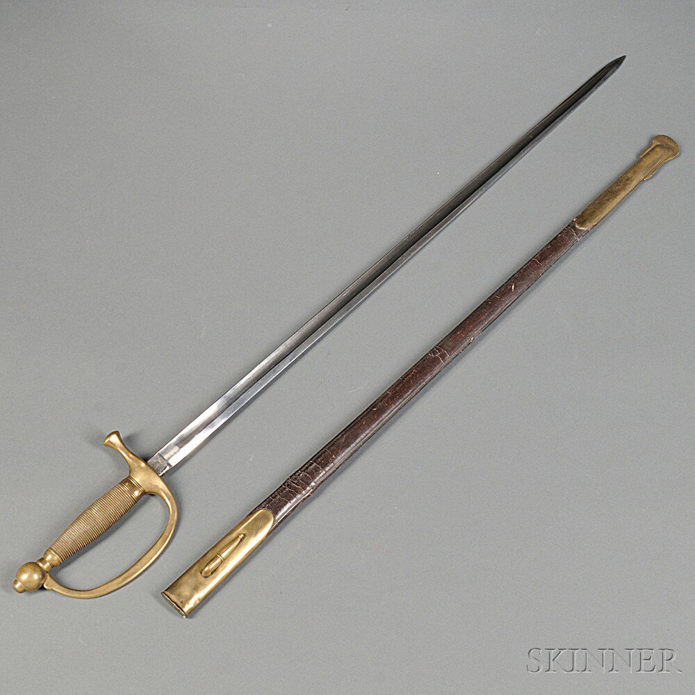 Appraisal: Model Musician's Sword c cast-brass hilt with a steel blade