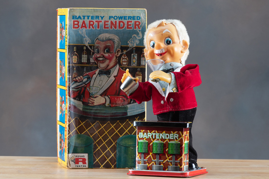 Appraisal: Vintage battery operated Bartender on a scale from one to