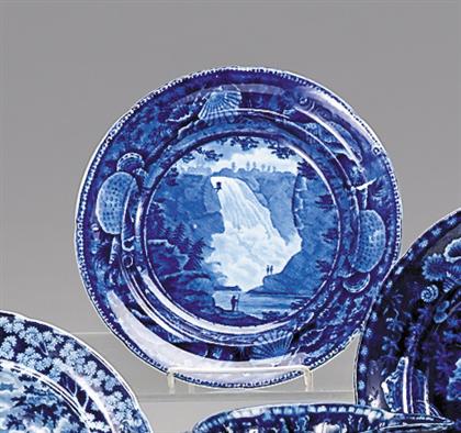 Appraisal: Historical blue transferware luncheon plate enoch wood sons burslem -