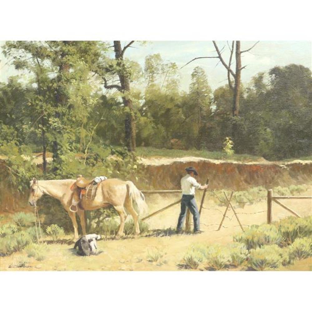 Appraisal: WALTER PARKE ILLINOIS TENNESSEE ARKANSAS B RANCHER WITH HORSE OIL