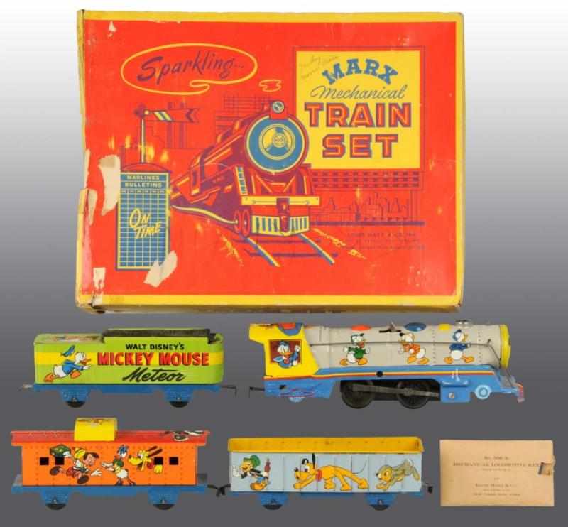 Appraisal: Marx Walt Disney Mickey Mouse Meteor Train Set Description Includes