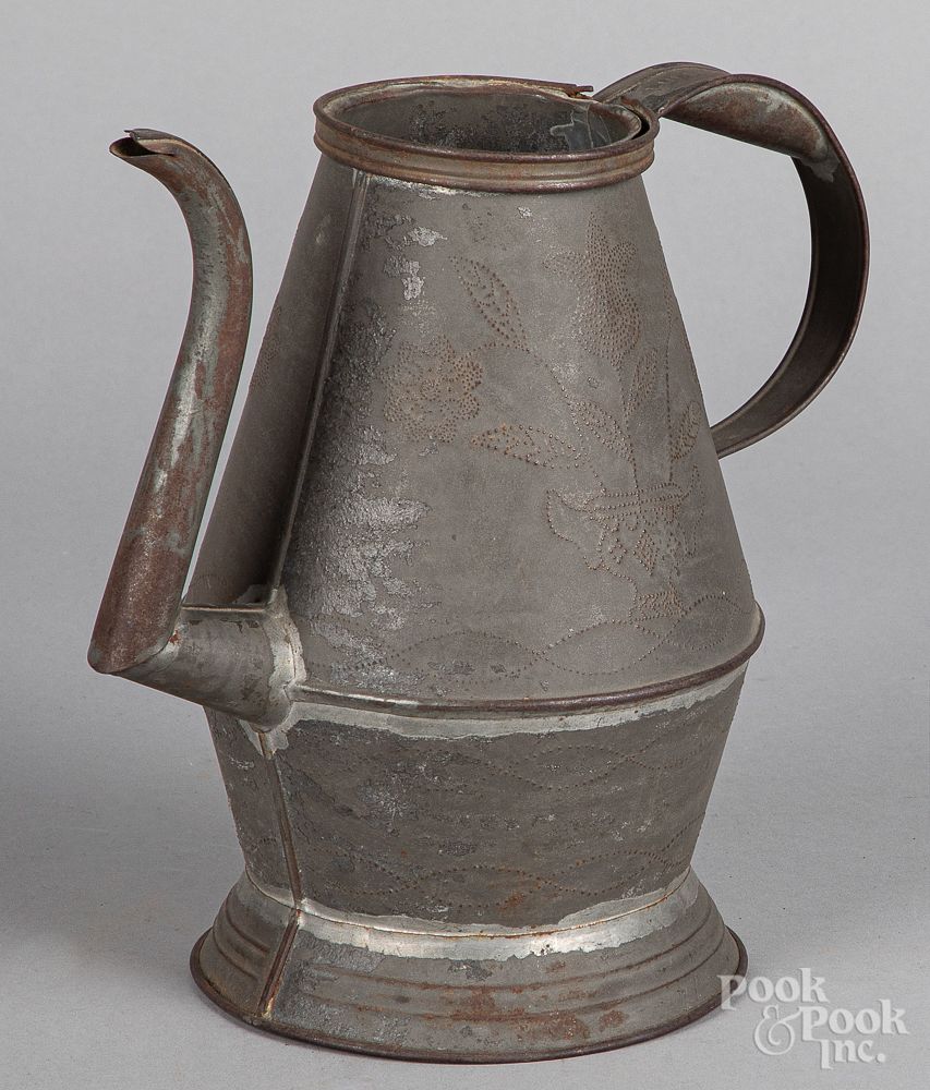 Appraisal: Berks County Pennsylvania wrigglework coffee pot Berks County Pennsylvania wrigglework