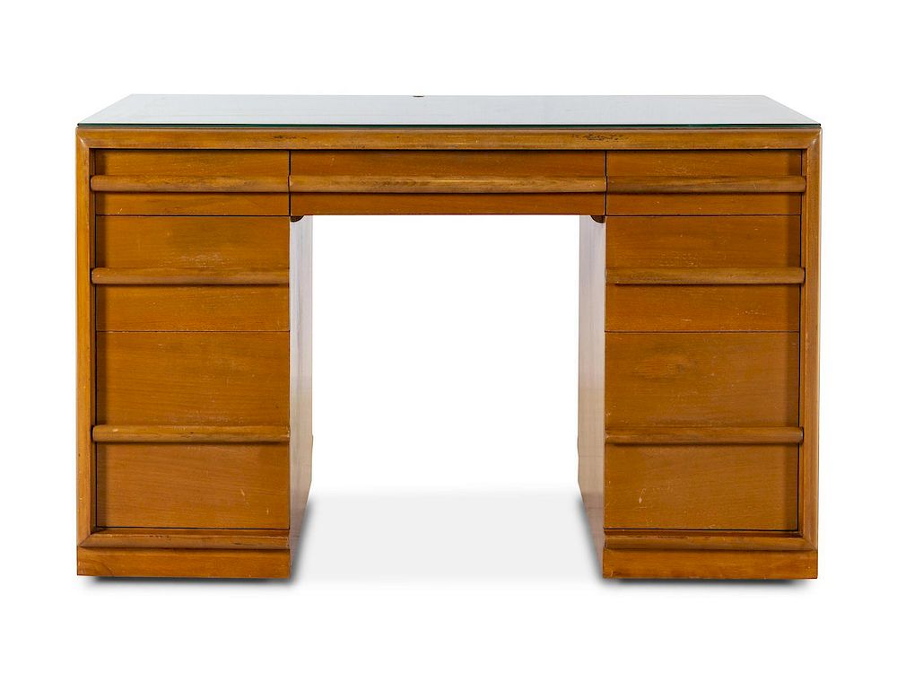 Appraisal: T H Robsjohn Gibbings British - Desk and Chair Widdicomb