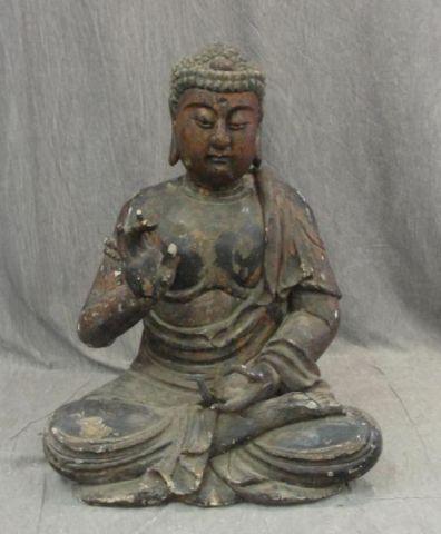 Appraisal: Antique Seated Buddha From a Greenwich location Dimensions h x