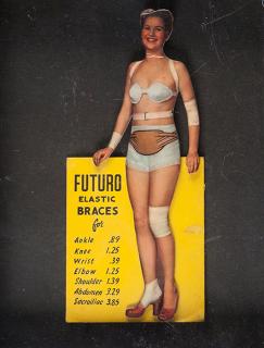 Appraisal: Futuro Elastic Braces Display Futuro Elastic Braces Display Circa Figure