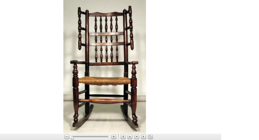 Appraisal: Scottish elm and rush rocking chairlate th century