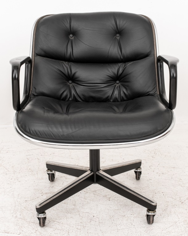 Appraisal: CHARLES POLLOCK EXECUTIVE OFFICE CHAIR FOR KNOLL Charles Pollock American