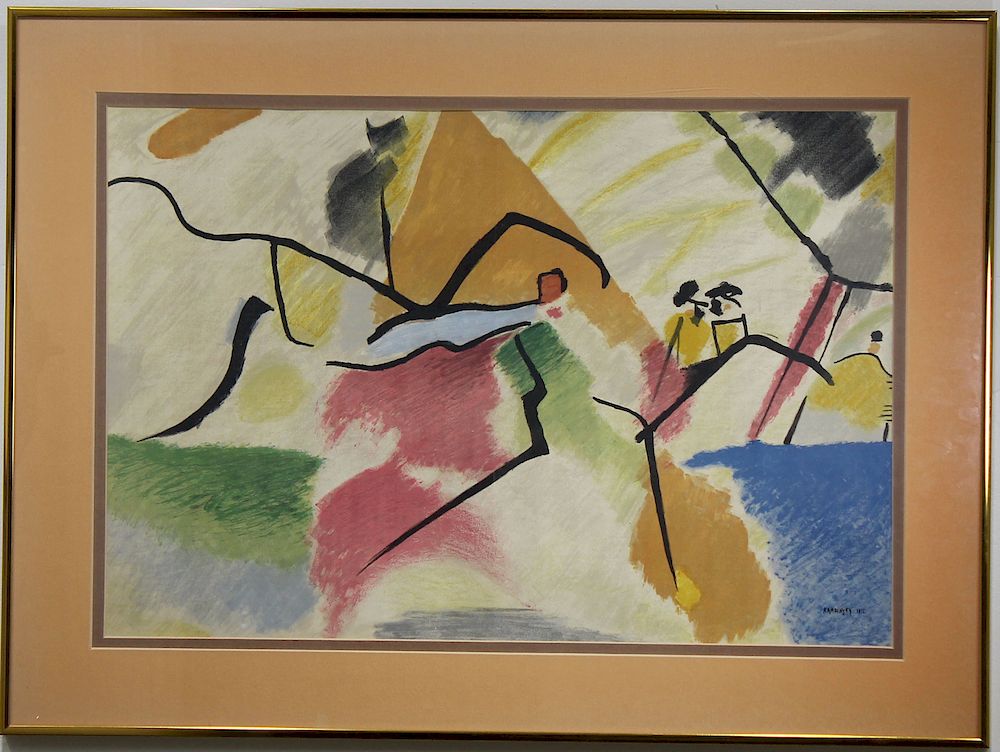 Appraisal: After Wassily Kandinsky - After Wassily Kandinsky - Framed Print