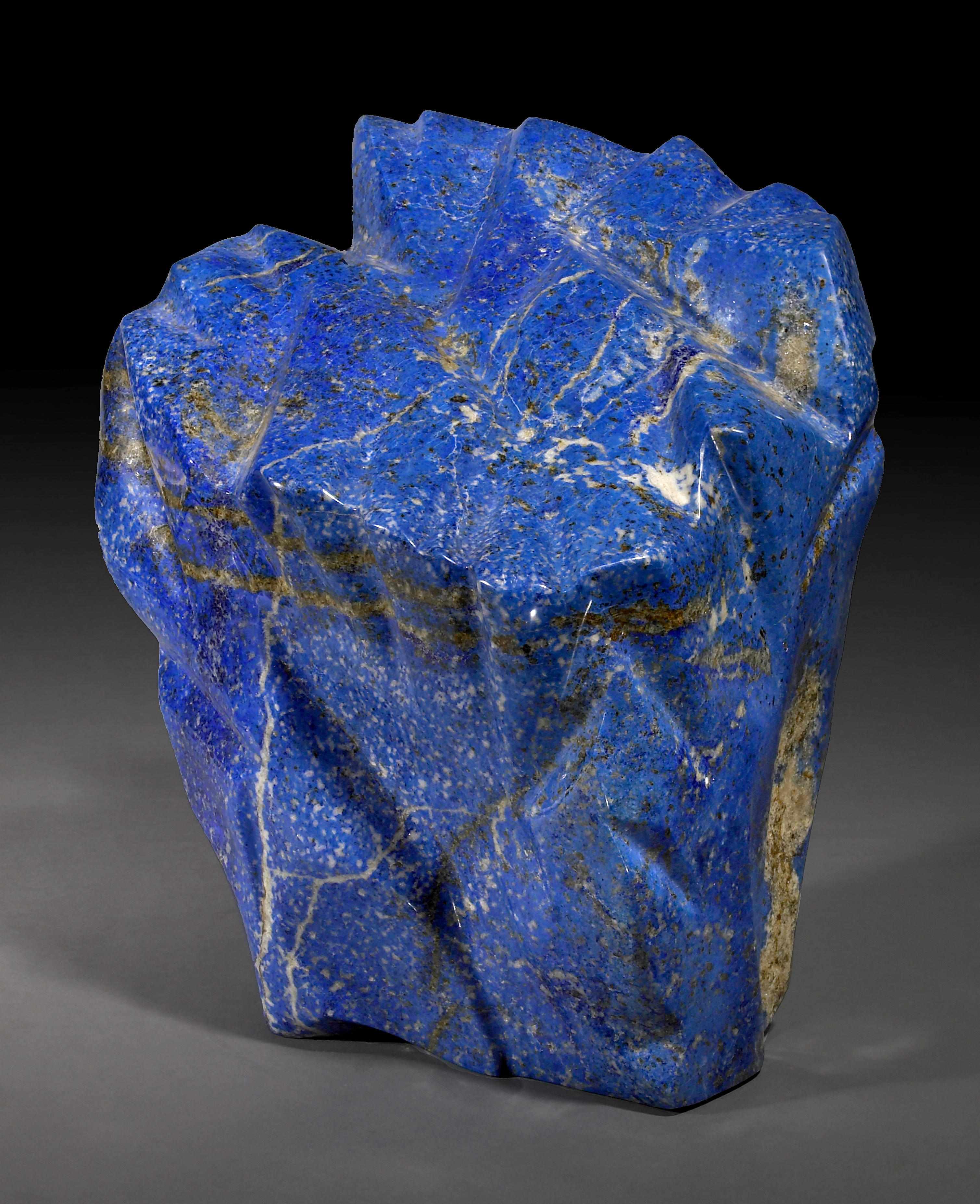 Appraisal: Lapis Lazuli Sculpture Afghanistan''Lapis lazuli'' means ''sky-colored rock '' Like