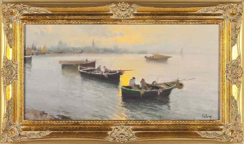 Appraisal: Antony th century Venetian Sunriseoil on canvas signed at lower