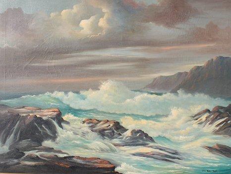 Appraisal: SMITH John Baker American th C Seascape OIL Canvas ''