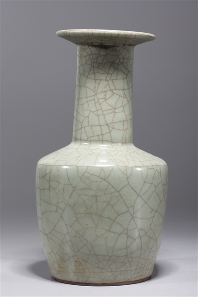 Appraisal: Chinese celadon crackle glazed vase overall good condition H x