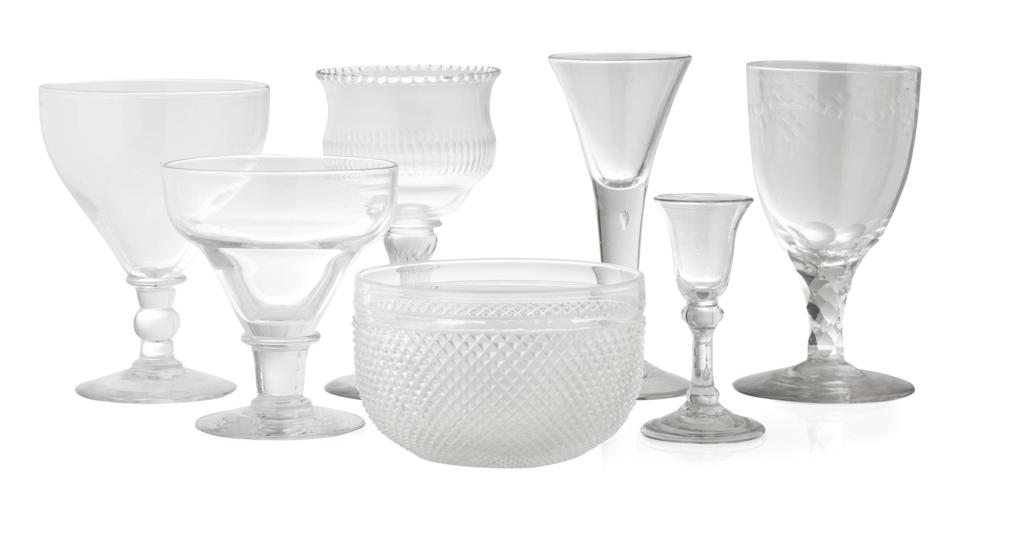 Appraisal: COLLECTION OF STEMWARE AND CUT GLASS TH AND TH CENTURY