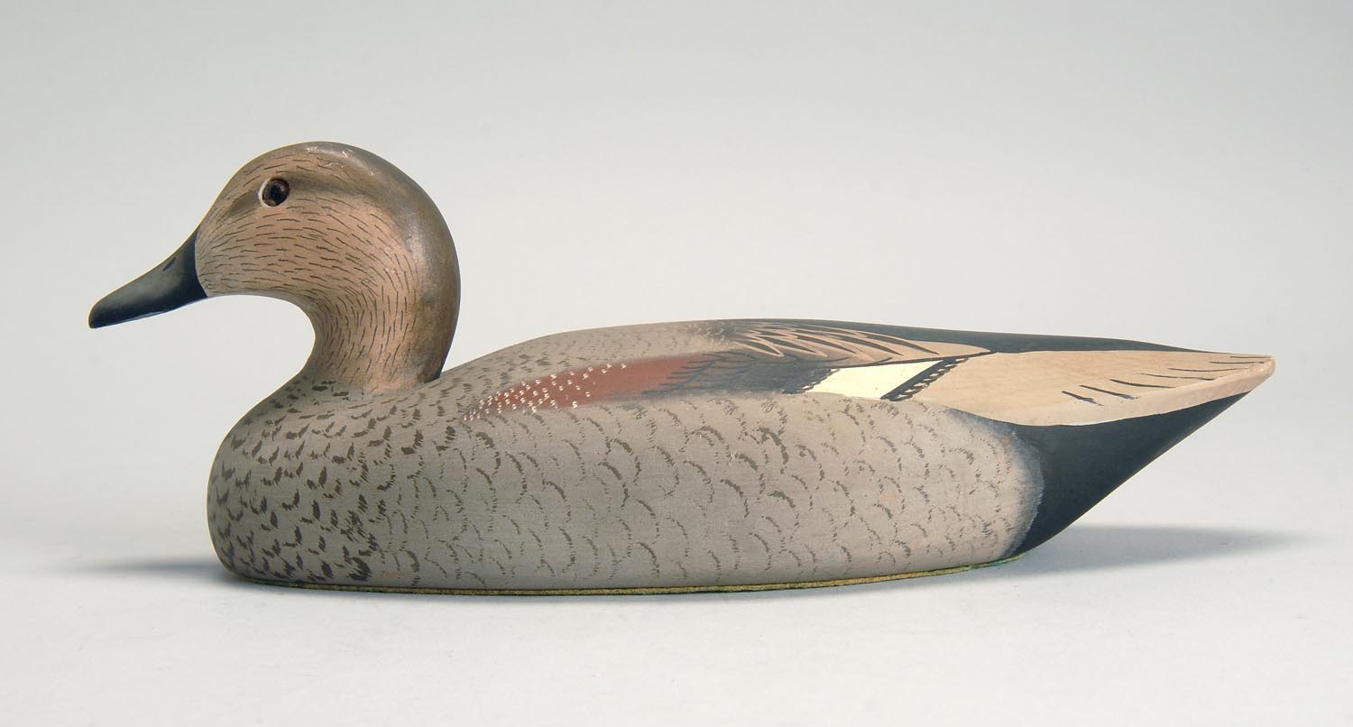 Appraisal: THREE-QUARTER SIZE GADWALL DRAKE DECOY Attributed to Ted Milliken Wildfowler