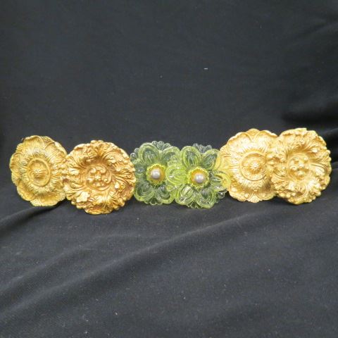 Appraisal: Pair of th Century Curtain Tie Backs pair are ornate