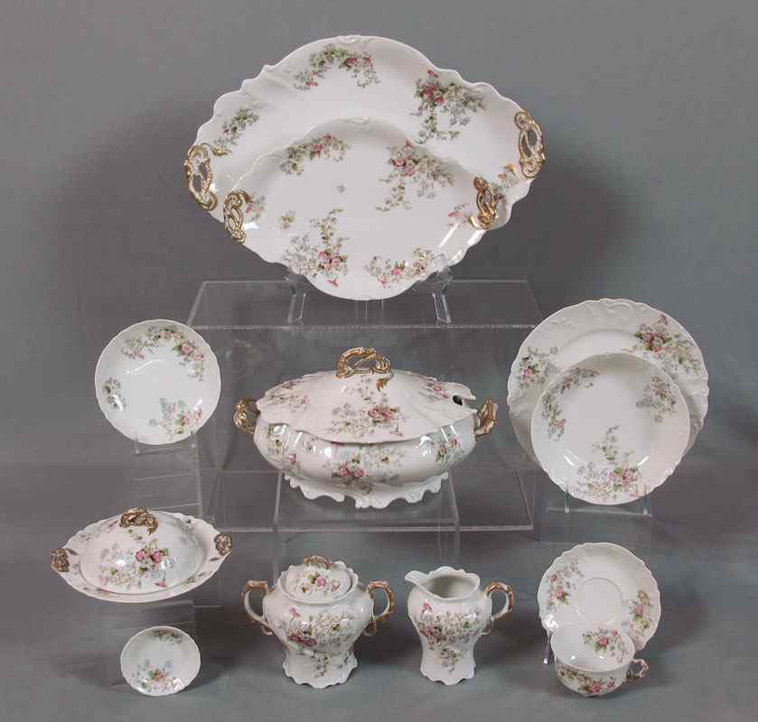 Appraisal: ANTIQUE FINE FRENCH LIMOGES CHINA SERVICE Ca 's Leon Sazerat