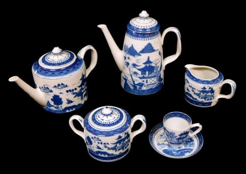 Appraisal: Mottahedeh Blue Canton tea and chocolate set six pieces of