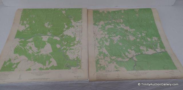 Appraisal: Trinity County East West Topographical Maps Includes both the Trinity