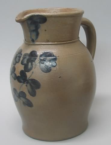 Appraisal: Pitcher with floral decoration t restoration S