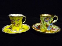 Appraisal: A Hamersley Co hand painted demitasse cup and saucer together