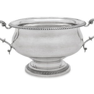 Appraisal: An English Silver Punch Bowl Cooper Brothers and Sons Sheffield