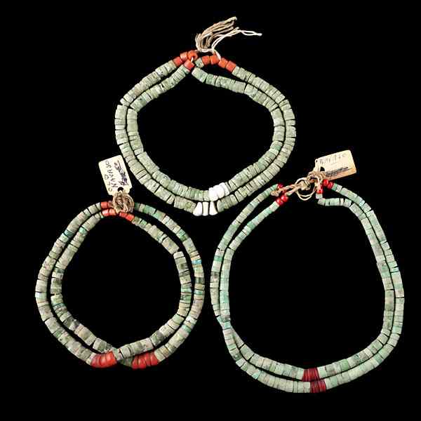 Appraisal: Navajo Jaclas with White Shell or Red Trade Beads lot