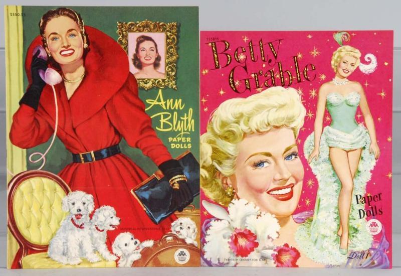 Appraisal: Lot of Celebrity Paper Doll Sets Description Includes Betty Grable