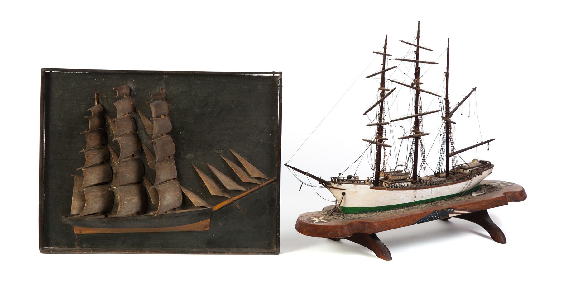 Appraisal: TWO SHIP MODELS American late th early th century Fully