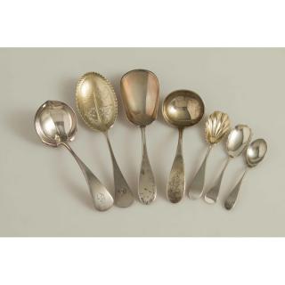 Appraisal: Vanderslice Silver Serving Pieces Yerba Buena Janin Pattern Seven Vanderslice