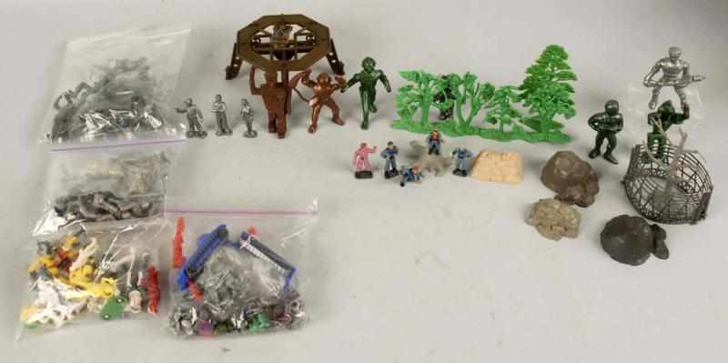 Appraisal: Lot of Vintage s Space Figures Play Items Description Includes