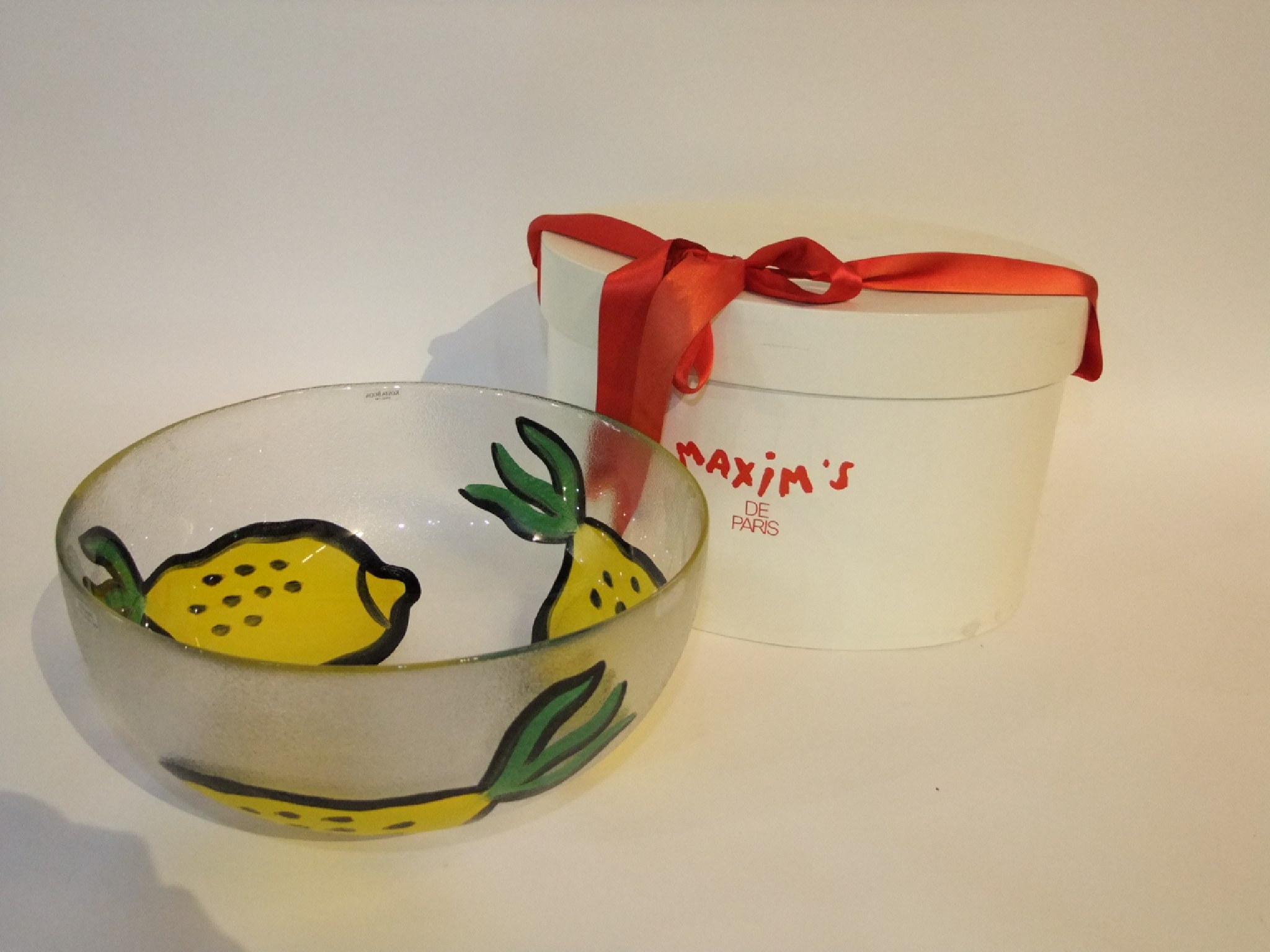 Appraisal: A contemporary th century fruit bowl by Kosta Boda decorated