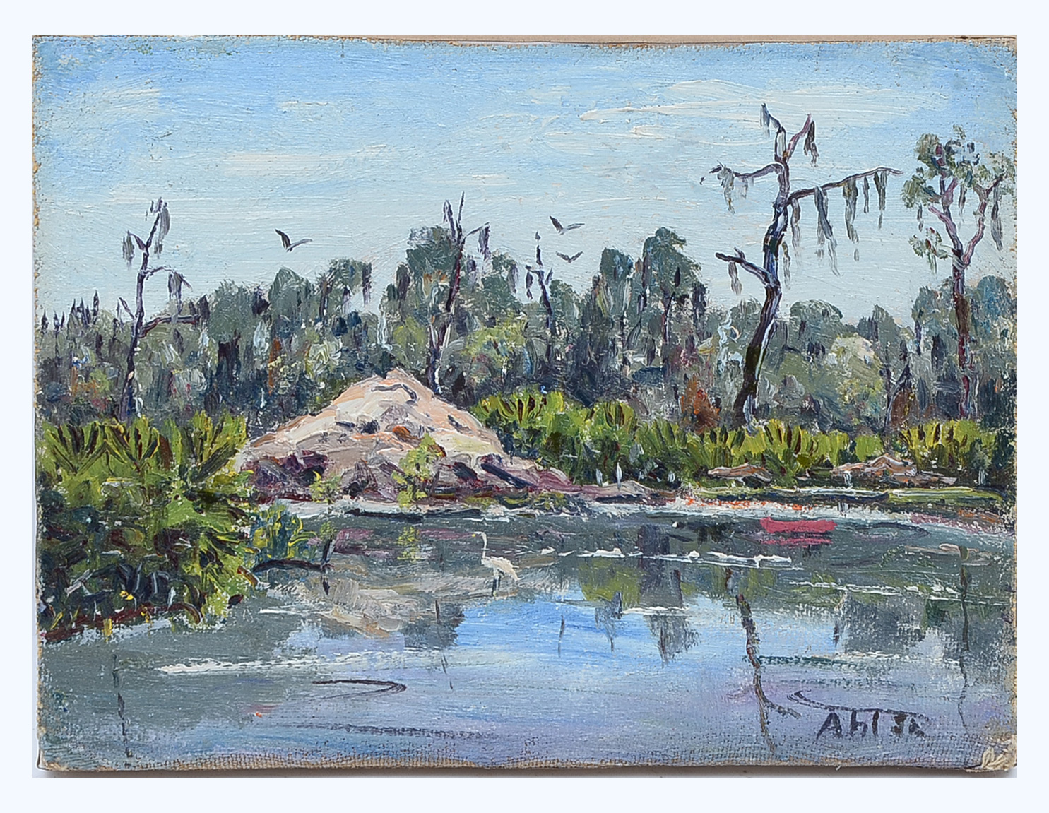 Appraisal: AHL Henry Jr American - Florida Landscape with River and