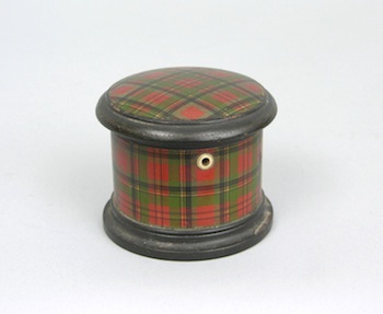 Appraisal: A Vintage Tartan Ware Spool Container With the Prince Charles