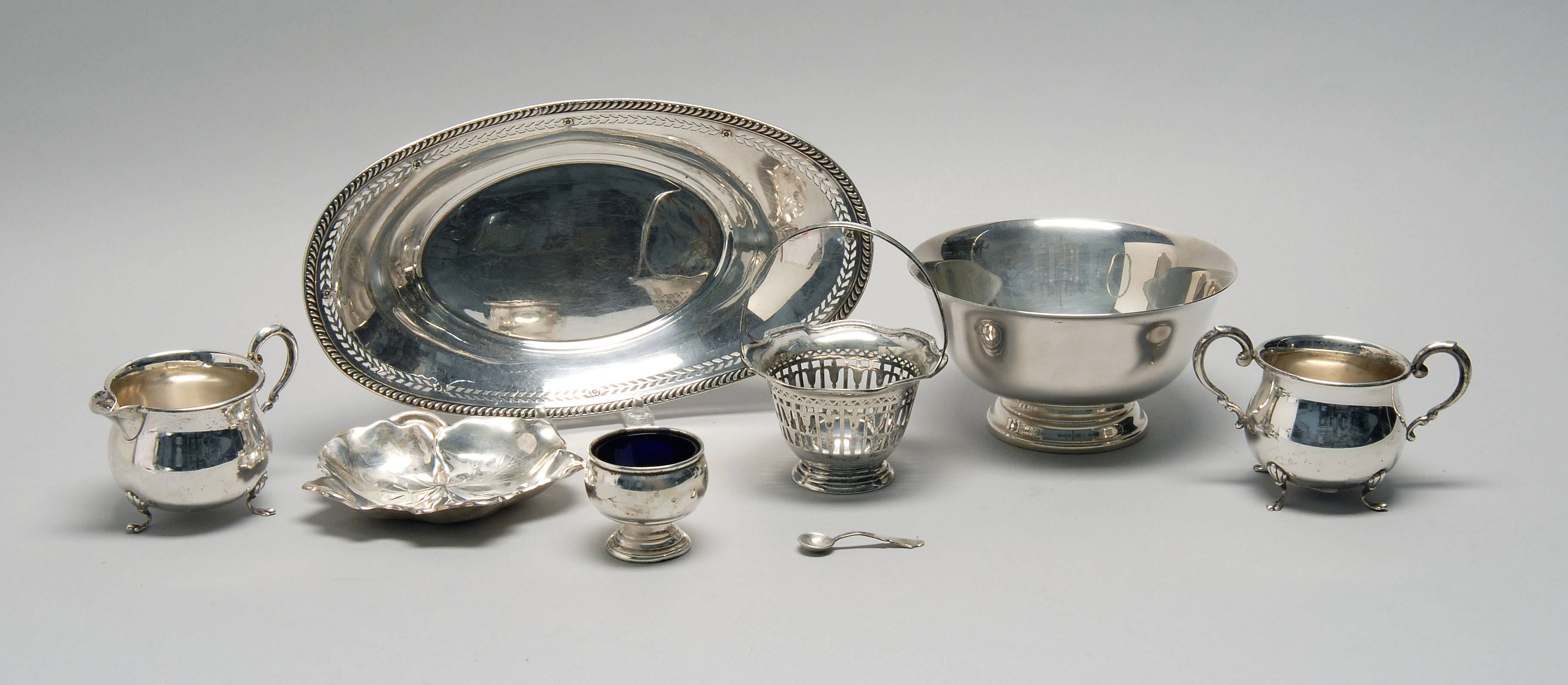 Appraisal: SEVEN PIECES OF STERLING SILVER HOLLOWWARE By various makers Includes