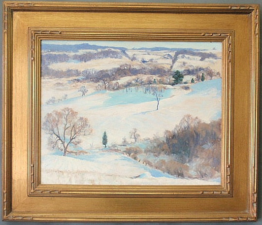 Appraisal: Hussa Theodore Frederick American - oil on artist board impressionist