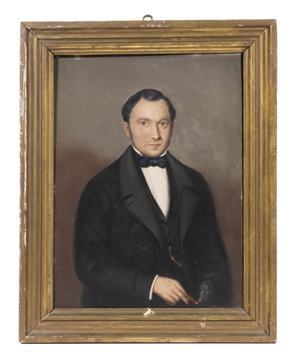 Appraisal: PORTRAIT OF A MAN AMERICAN CIRCA Waist Length Portrait of