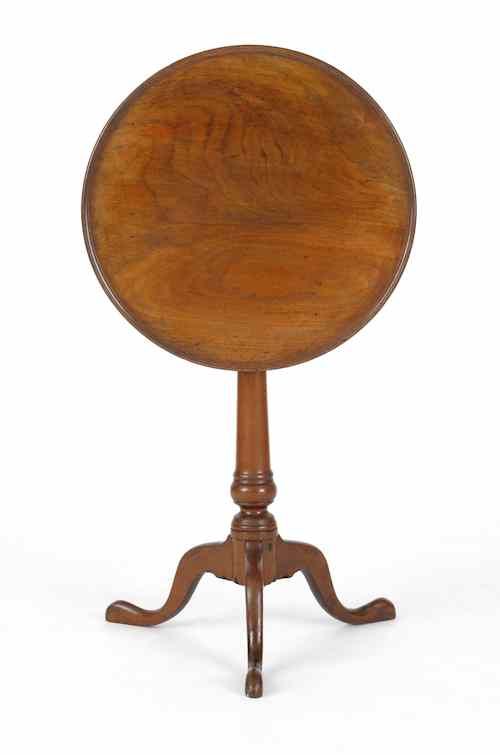 Appraisal: Pennsylvania Chippendale walnut candlestand ca with a dish top h